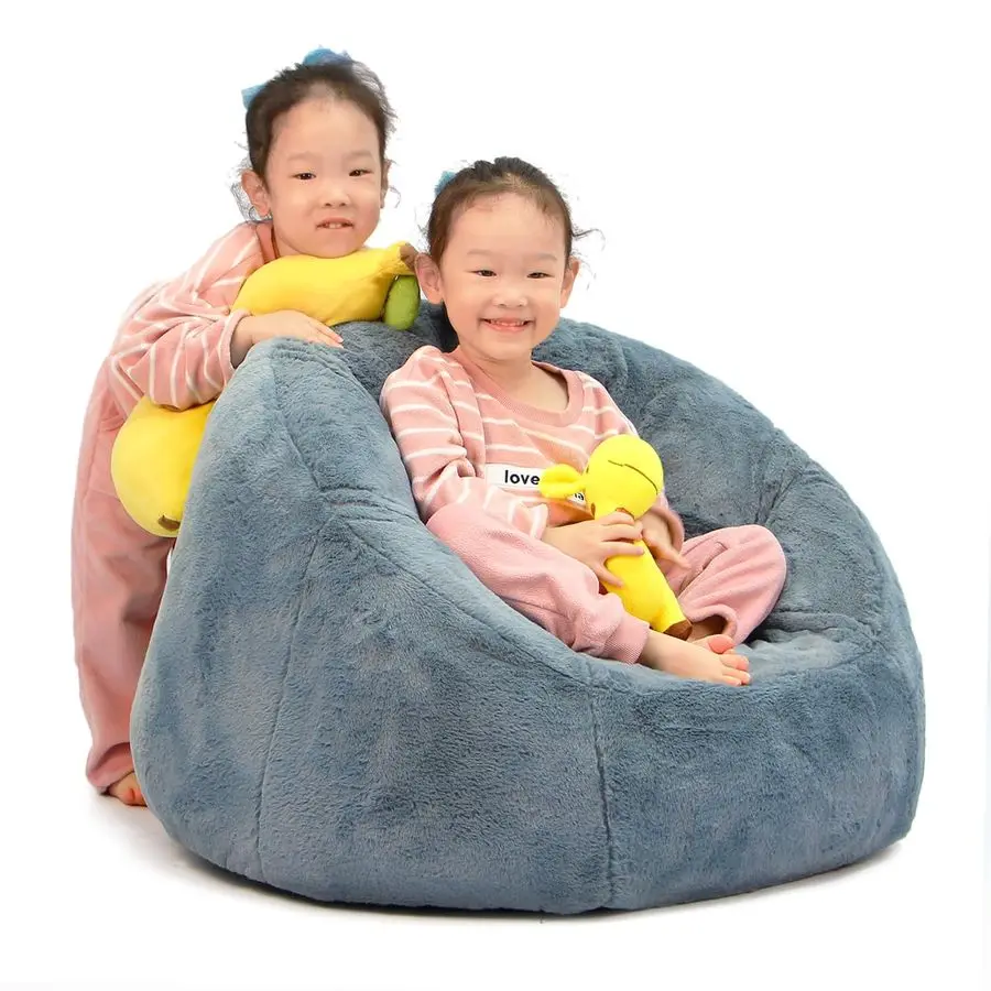 

Small Bean Bag Chair for Kids, Children Mini Bean Bag Sack, Foam Filling, Includes Removable and Machine Washable Cover, 27in,