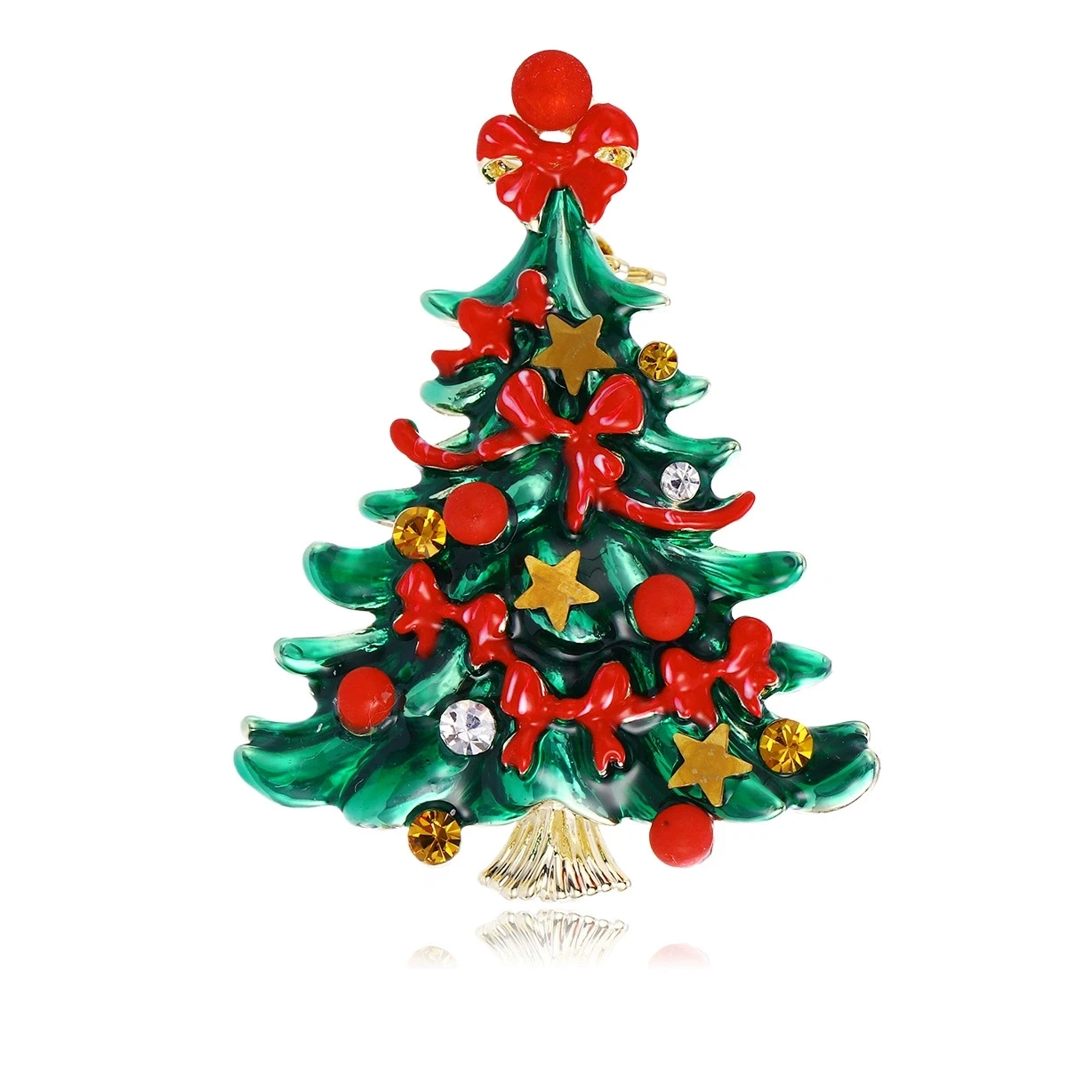 Fashionable enamel Christmas series brooch, niche creativity, exquisite Christmas gift, chest flower accessory