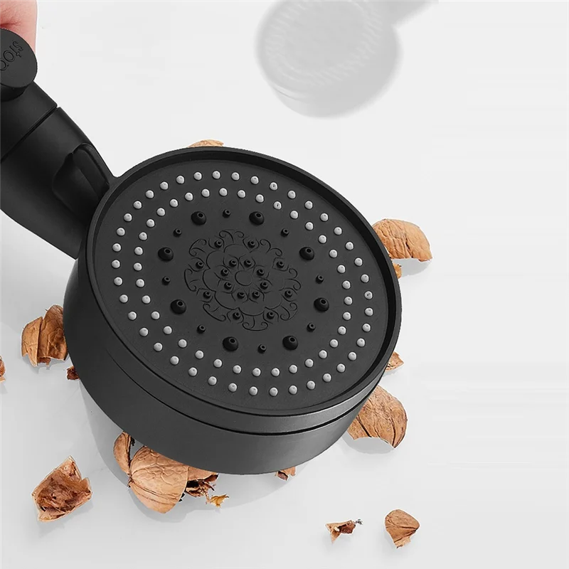 

F-F High Pressure Shower Nozzle 5 Modes Adjustable Shower Nozzle Water-Saving One-Button Stop Nozzle Bathroom Accessories