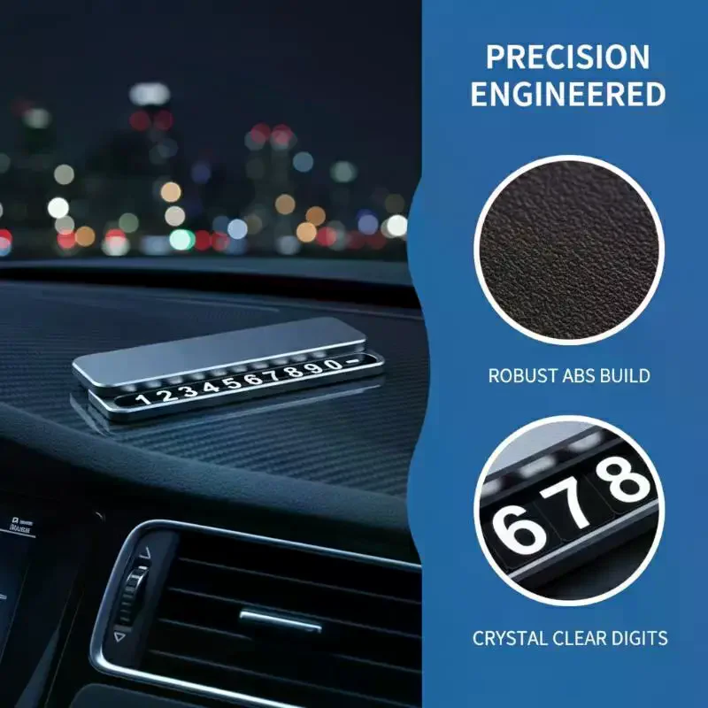 New Car Temporary Parking Sign Phone Number Plate Creative Hidden Temporary Parking Sign Car Decoration Gift