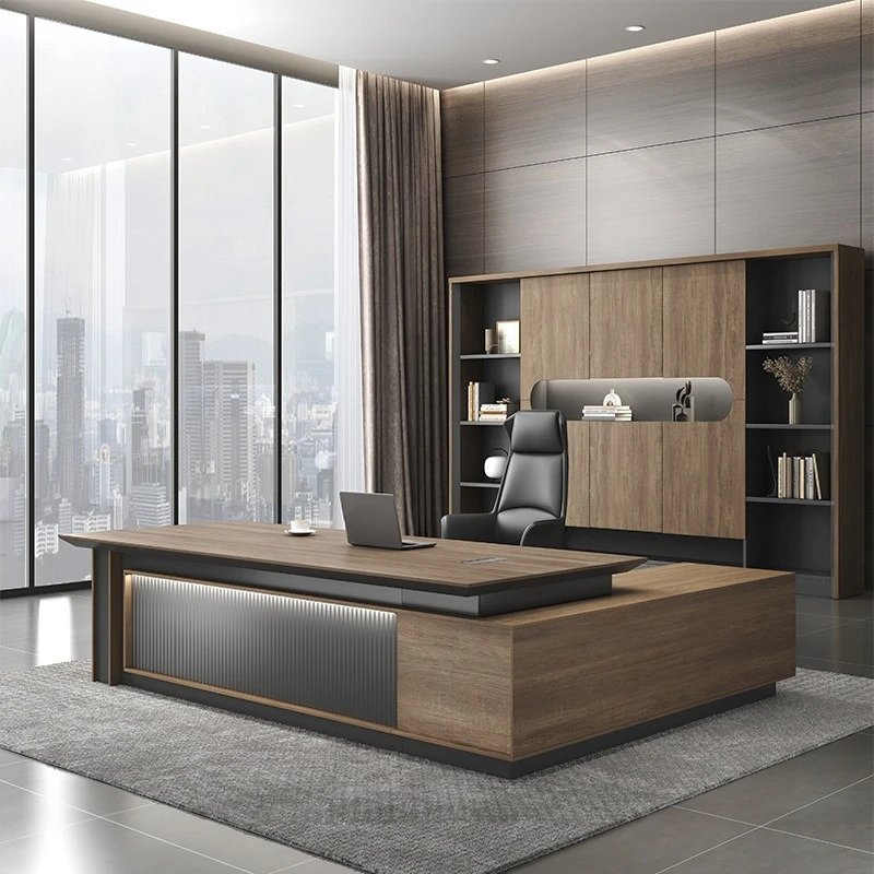 Desk Boss Table Simple Modern Class Desk Creative Office Desk And Chair Combination Package Manager President