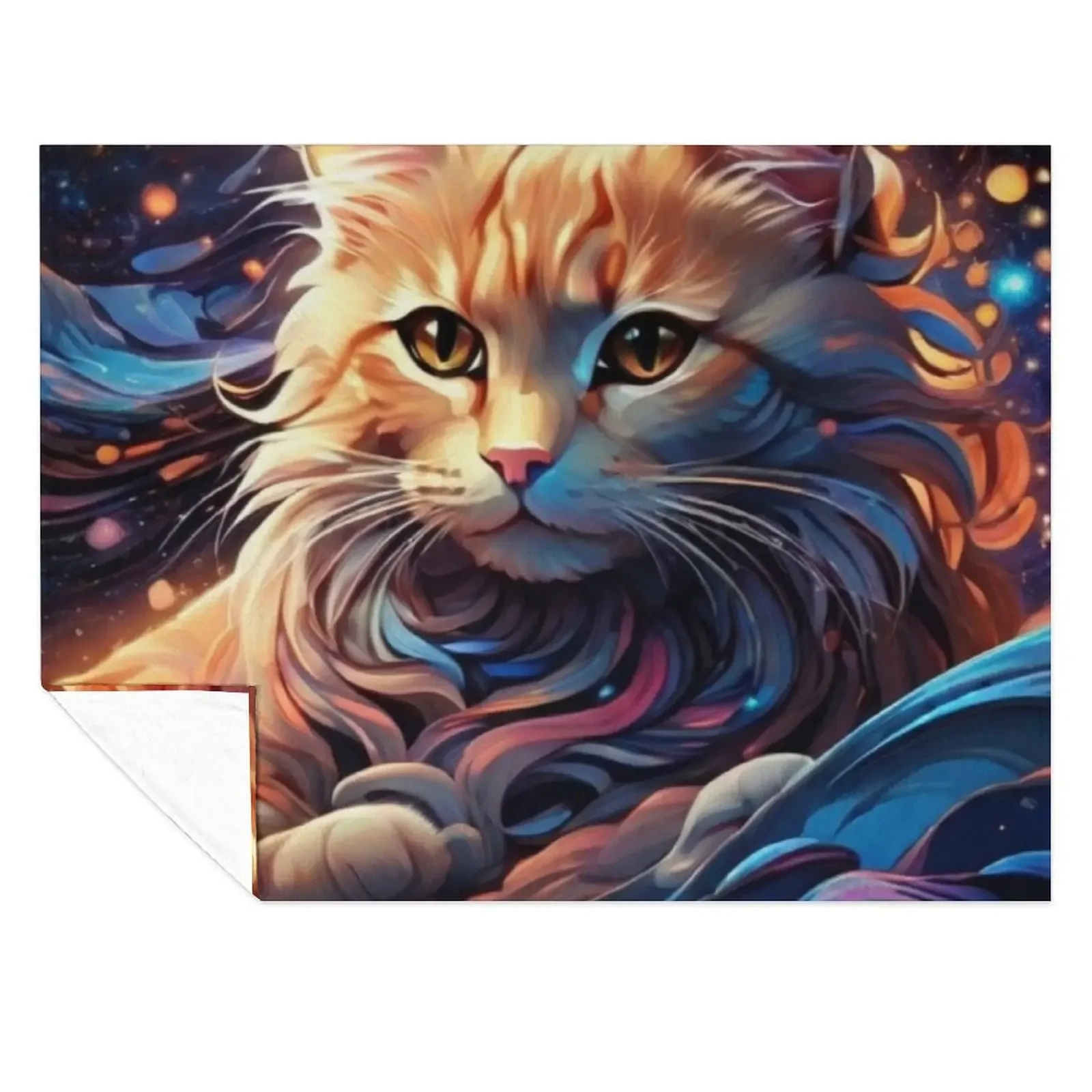 

Cosmos Cat-Cosmic Simphony Throw Blanket Sleeping Bag sofa bed Hair cosplay anime Blankets