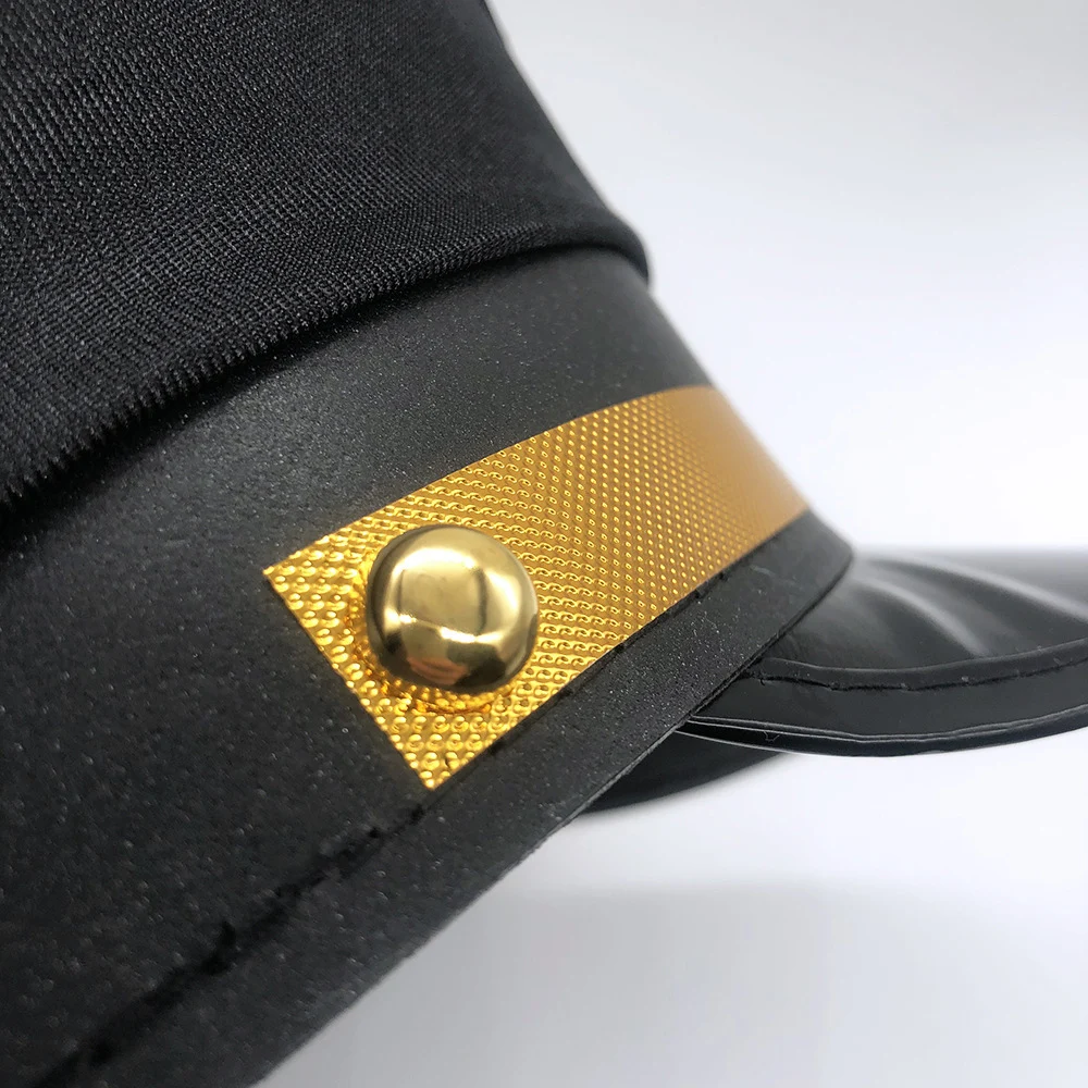 2 Farben Kapitän Hut Cosplay Luftfahrt Kappe Marine Party Kostüm Polizei Matrosen Kappen Leistung Kapitän Hut Mit Abzeichen Unisex 1 STÜCK – Detail 15