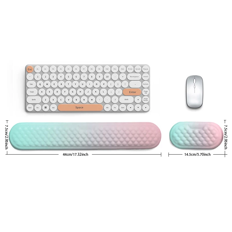 Keyboard Wrist Rest Gel Memory Foam Wrist Rest , Ergonomic Wrist Pad Support for Office, Gaming, Computer,Mac - Purple Pink