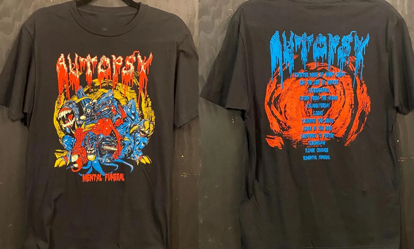 Rare AUTOPSY Band Tour Short Sleeve  T-shirt Full Size GC1318