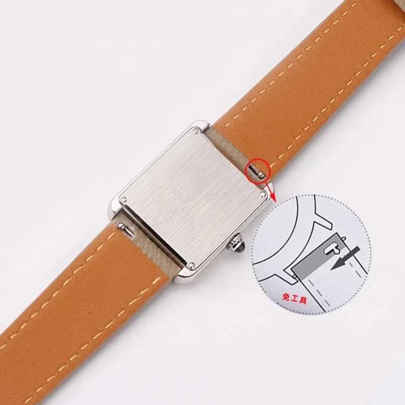 Per Cartier Tank SOLO London Clé de Cinturino in pelle di vacchetta cinturino a sgancio rapido nero marrone bianco grigio uomo donna14 16 18 20mm