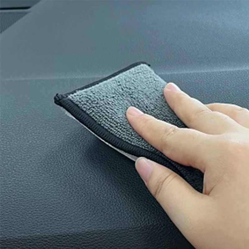 Auto Detailing Fleece Scrubbing Sponge for Plastic Leather Car Detailing Cleaning Microfiber Towel  Car Cleaning Tools 1/2/4Pcs