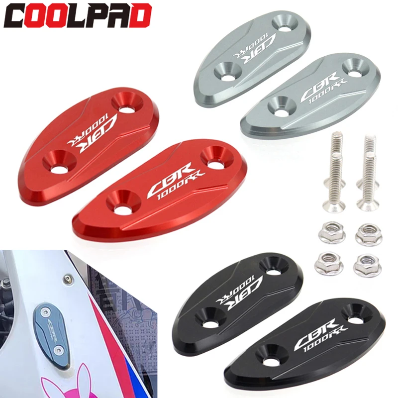 Motocicleta Espelho Hole Cover, pára-brisas, Espelho Conduzido Eliminadores Cap para HONDA CBR 1000 RR CBR1000RR 2008-2024 2016 2015 2014