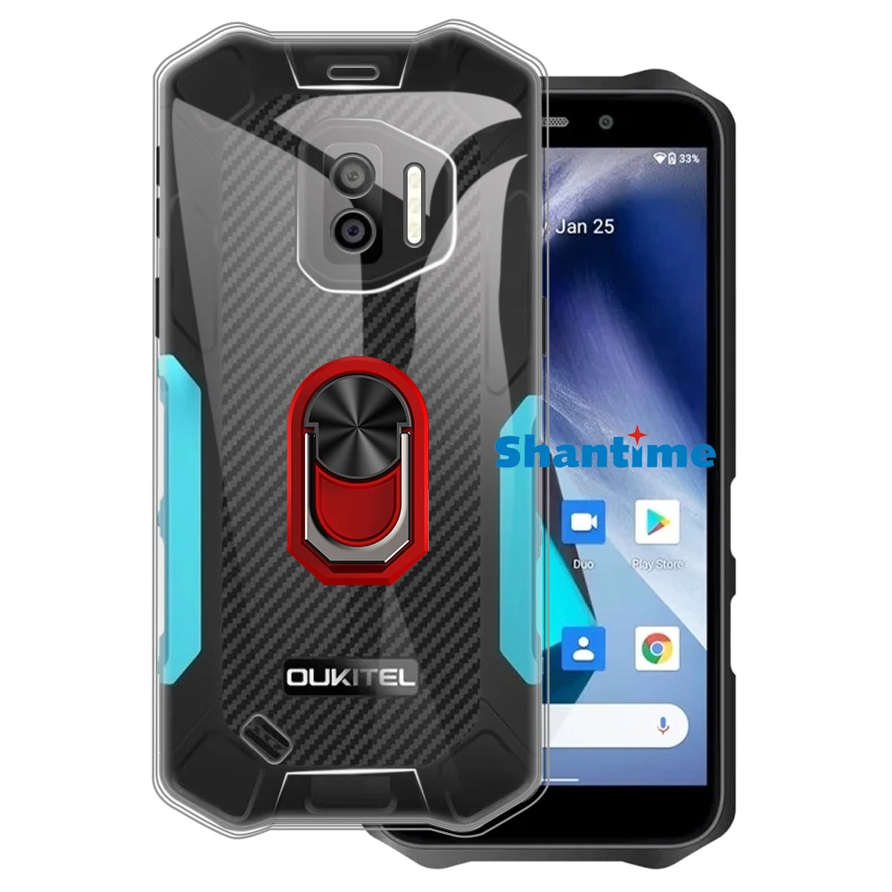 Luxury Shockproof Ring Holder For Oukitel IXXI J2 Case Soft Silicone TPU Protective Holder Cover For Oukitel IXXI J2 image 3