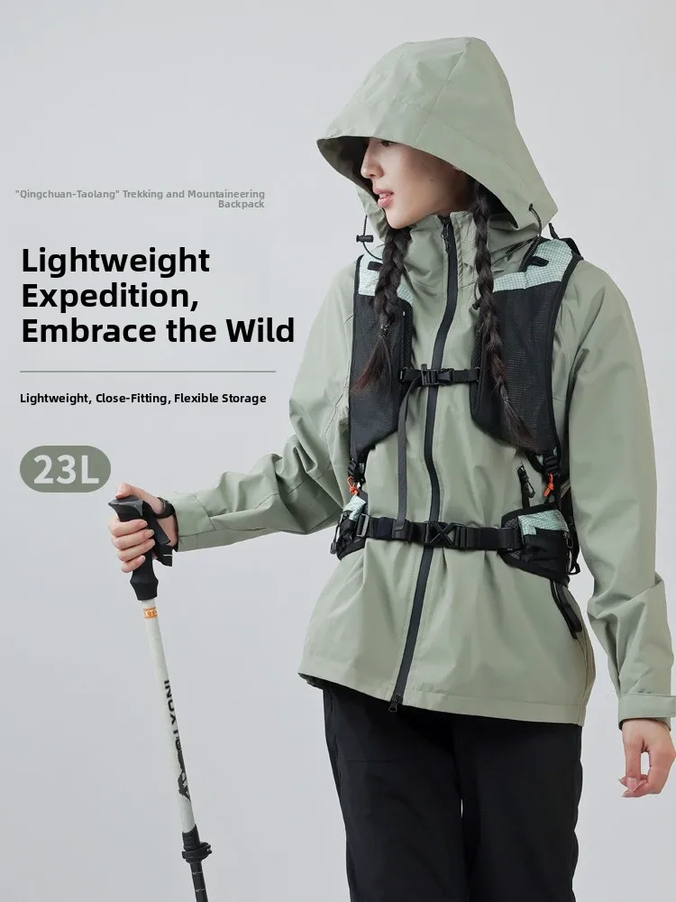 Inoxto Outdoor Hiking Backpack Large Capacity Water Bottle Bag Lightweight Mountain Climbing Bag Unisex Soft Sports Bag view 3