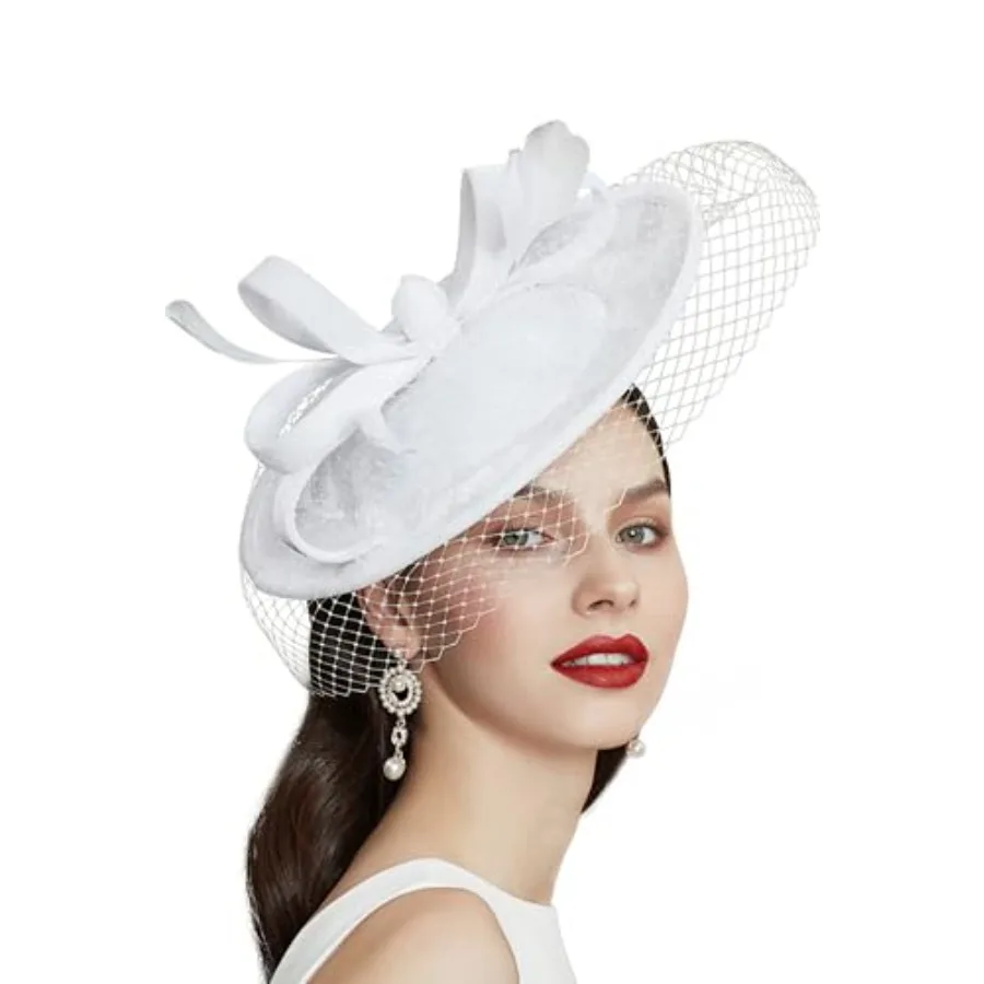 

BABEYOND Tea Party Fascinator Kentucky Hat Fascinator Cocktail Pillbox Hat Derby Headband