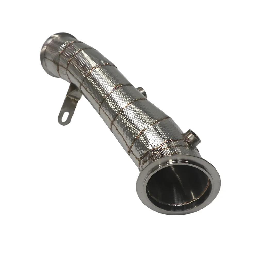 Stainless Steel High-Flow Downpipe JIAJUN Brand 1.5mm Thickness 76mm Inlet for  M135i M235i M435i 2011-2016 3.0T Exhaust