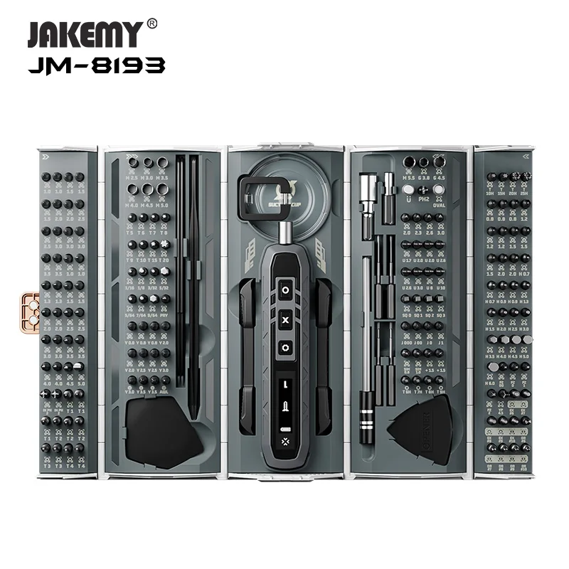 JAKEMY Electric Screwdriver 180 in 1 Built-in Battery Rechargeable