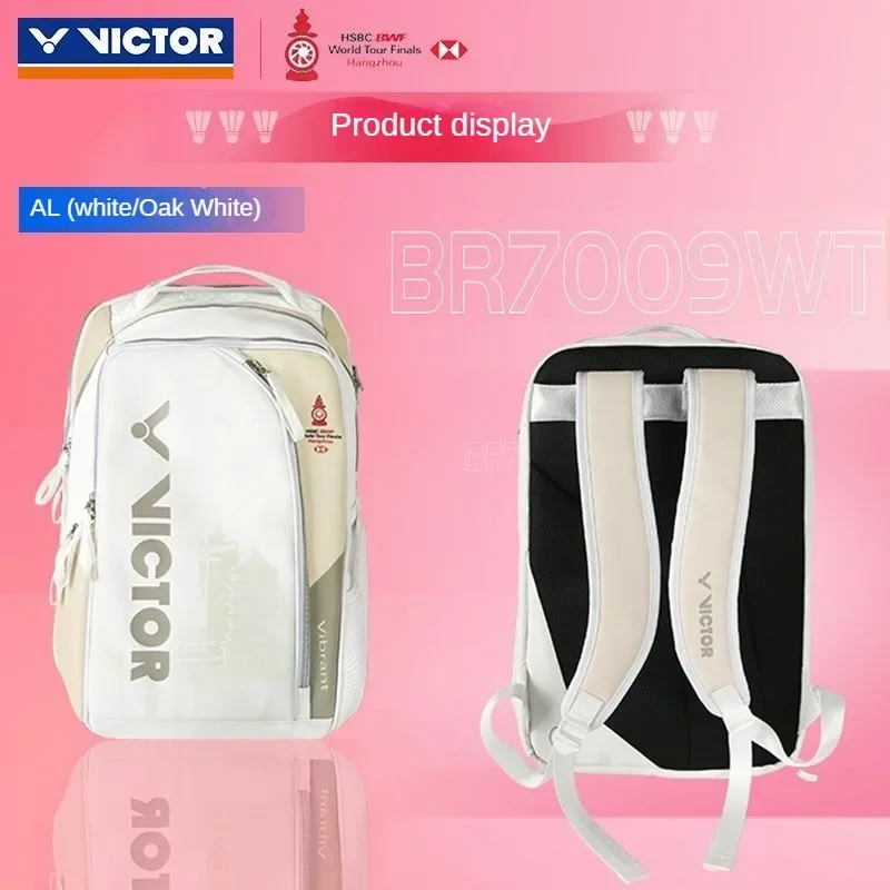 VICTOR Victory Badminton Bag para Homens e Mulheres, HSBC World Tour Finals Mochila, Sacos Esportivos de Grande Capacidade, Mochila de Tênis, BR7009WT