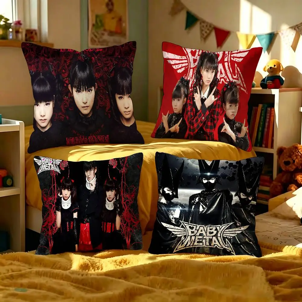 Japan popular B-BABYMETAL Band Cushion Cover Polyester Sofa Cushions Decorative Throw Pillows Home Decoration Pillowcover