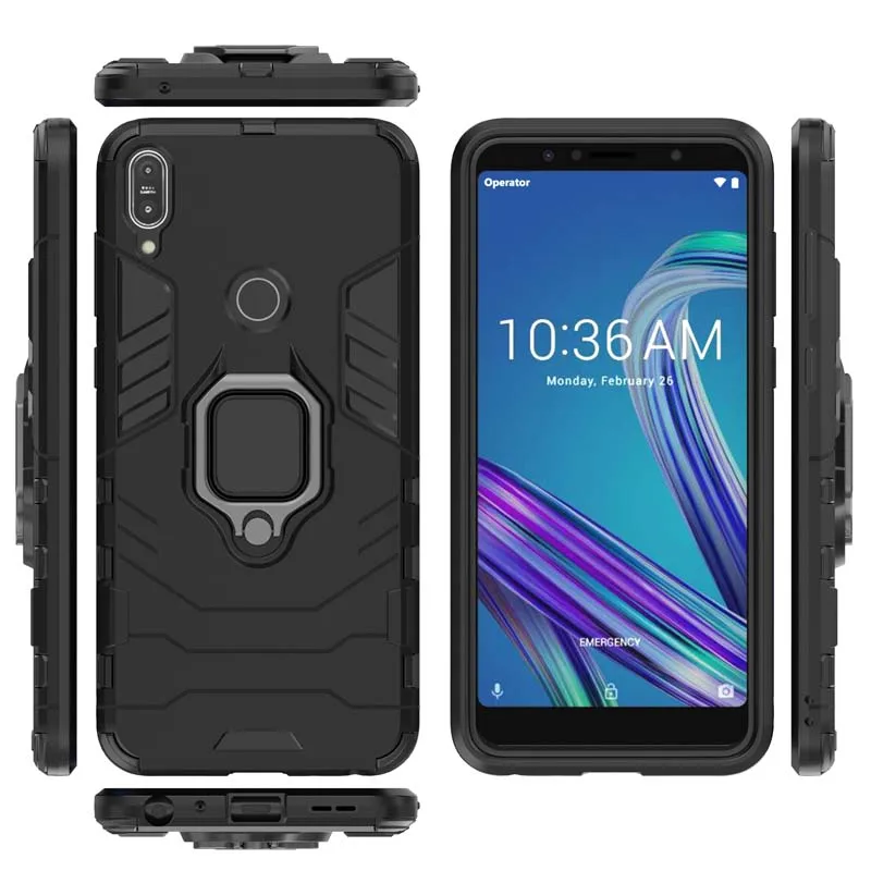 جراب Funda-درع لـ ASUS ، حافظة ضد الصدمات ، حامل مغناطيسي ، غطاء هاتف لـ Zizfone Max Pro M1 ، M1 ، ZB602KL ، ZB601KL