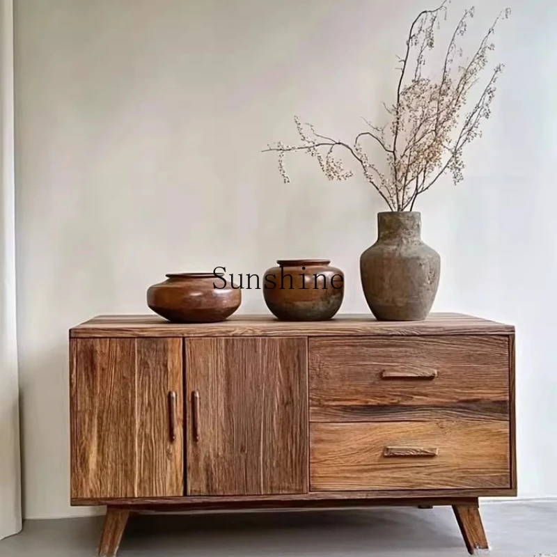 

Wabi Sandy Wind Solid Wood Dining Side Living Room Sofa Entrance Modern Simplicity