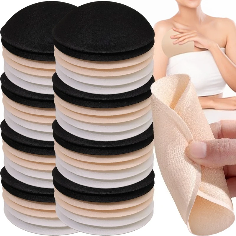 Sexy Women Round Bra Cups Pads Removable Sponge Breast Inserts Soft Circular Bra Padding for Bikini Sports Bra Swimwear Dresses