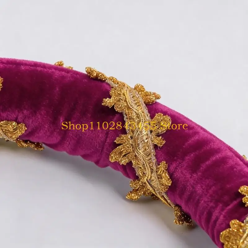 49MC Renaissance Styles Velvet Coif Hat For Medieval Costume And Christmas Celebration Gathering Dressingup Accessories