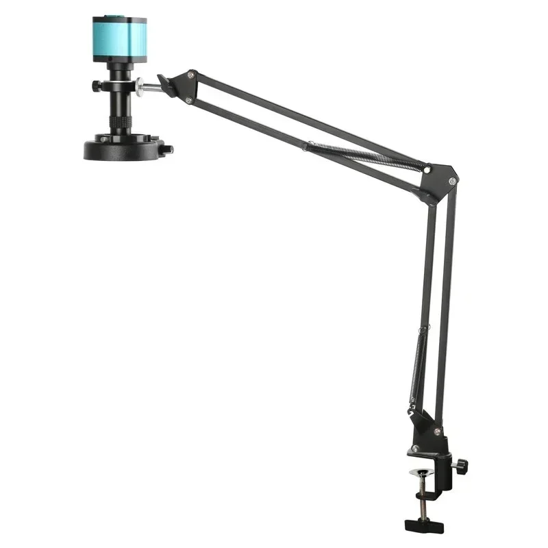 4K HD Video Digital Microscope Camera HDMI Interface USB Transfer 130X Lens with LED Light Flip Holder for Repair Soldering Hot