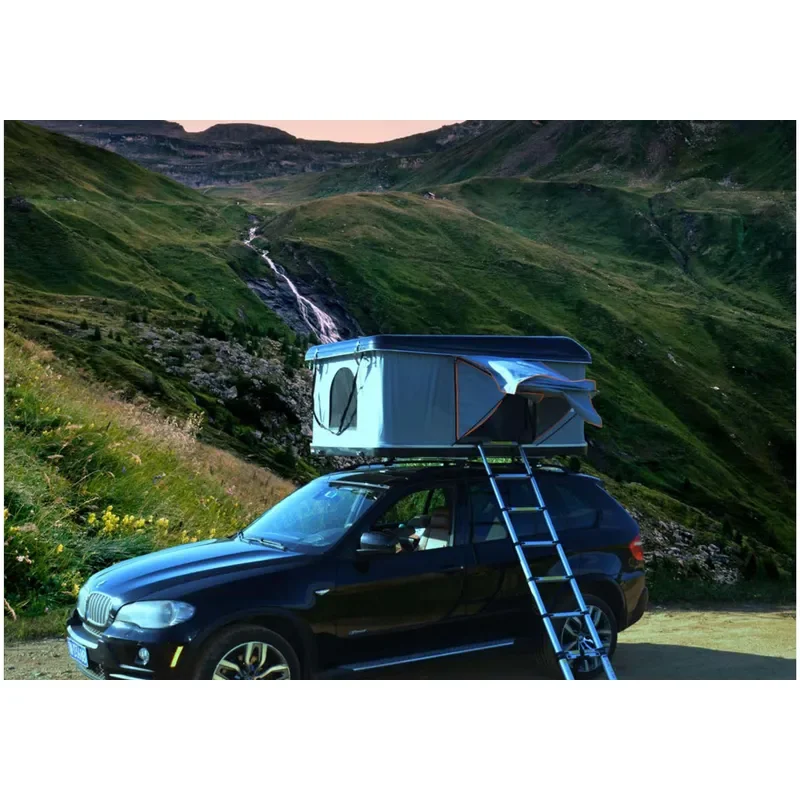 Hard Shell Roof Top Tent for Pickup Truck Bed Rack, 400D Waterproof Aluminum Shell Camping Tent Quick Setup for Overlanding