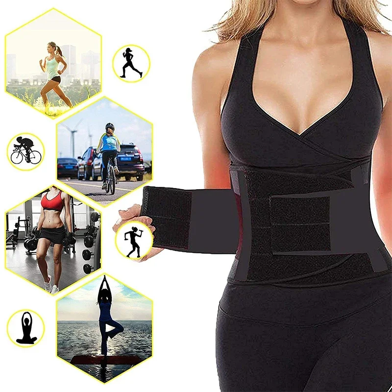 Waist Trainer Belt Body Shaper Belly Wrap Trimmer Slimmer Compression Band Weight Loss Workout Fitness Sport Girdle Shapewear