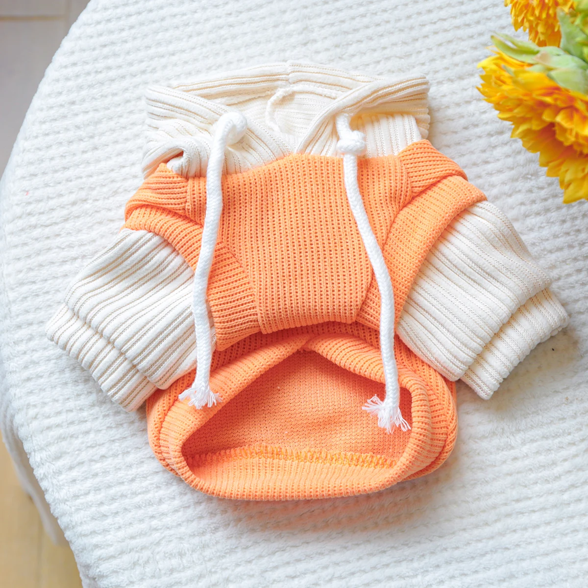 1PC Pet Clothing Cat Spring and Autumn Orange Planet Hoodie Hat Coat Suitable for Small and Medium sized Dogs