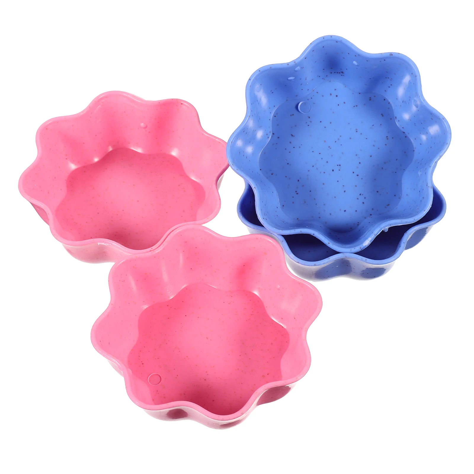 

4pcs Flower Shaped Snack Plates Appetizer Dishes Serving Trays Candy Platter Dessert Bowls Food Tableware Pickle Plates Picnic