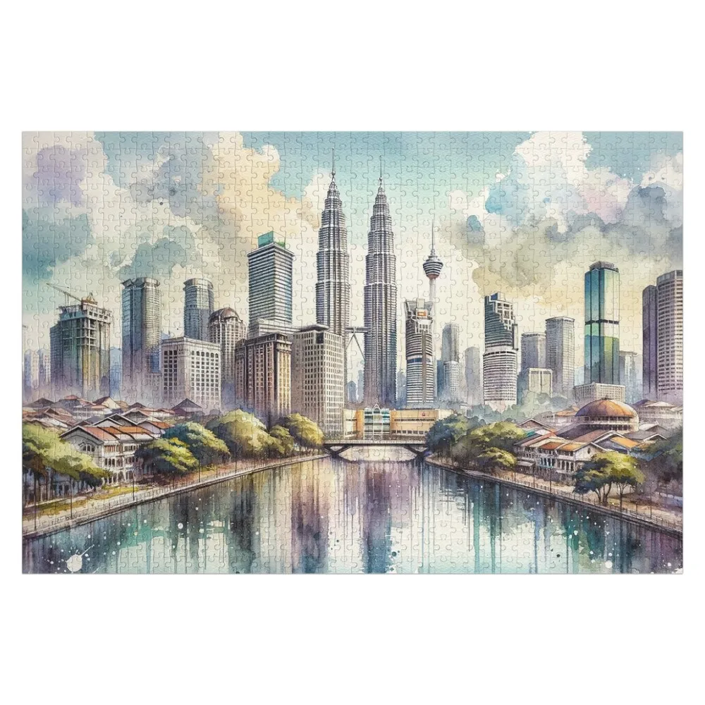 

Sunrise over Kuala Lumpur Jigsaw Puzzle Toddler Toys Personalized Gift Wooden Adults Puzzle