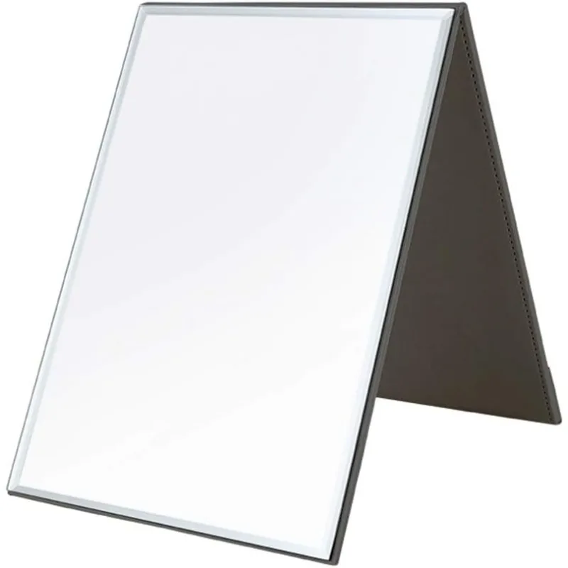 Miroir grand miroir de maquillage Super HD Portable, Angle multi-support, mains libres/portátil/miroir pliable de table 6,9x4,9 pouces