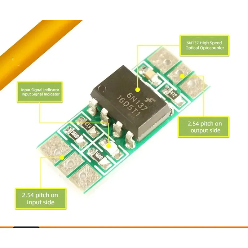 6N137 High-speed Optocoupler Isolation Module Signal Level Conversion 3.3V 5V 12V 24V NPN