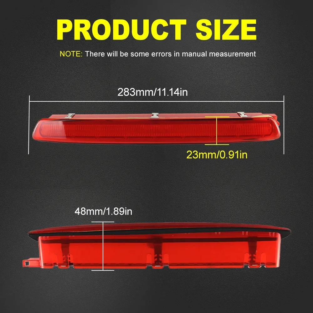 1PC 12V Smoked/Red Lens LED High Mount Third Brake Light For Seat Leon (1p1) Ibiza IV Sportcoupe St 3rd Brake Tail Warning Lamps