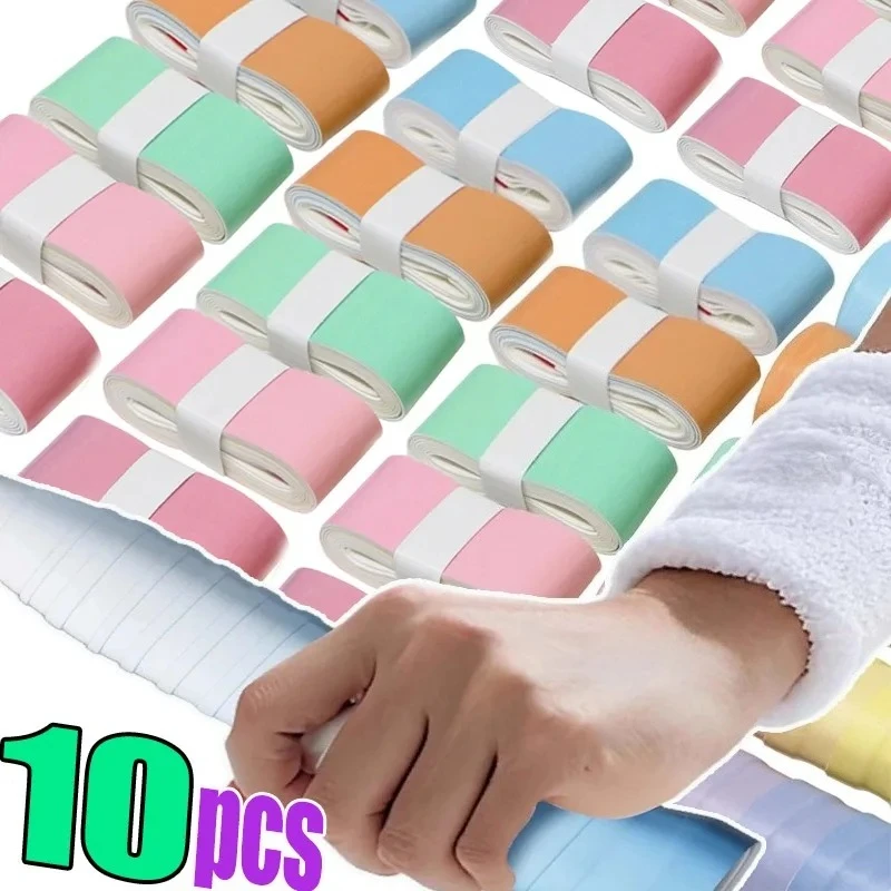 

Поглощающая пот ручка для ракетки, нескользящая ручка для тенниса, бадминтона, градиент цвета, легко обертываемая ручка, лента для профессионального спорта