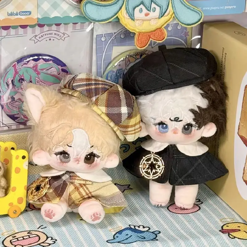 Wizarding Academy 10cm Cotton Doll Clothes British Style Cute Patterned Hat Suit Non-Attribute Dressing up Doll Accessory