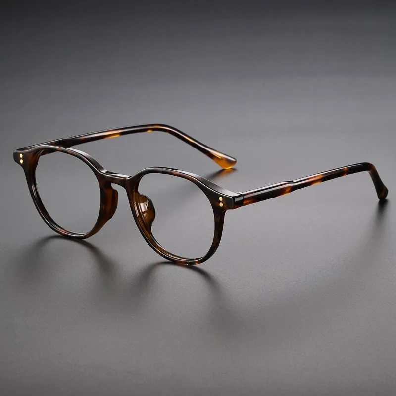 

Tortoiseshell Glasses Frame: Men's Trendy Retro Anti-blue Light Flat Light Myopia Women's Natural Anti-fog Version Color Change