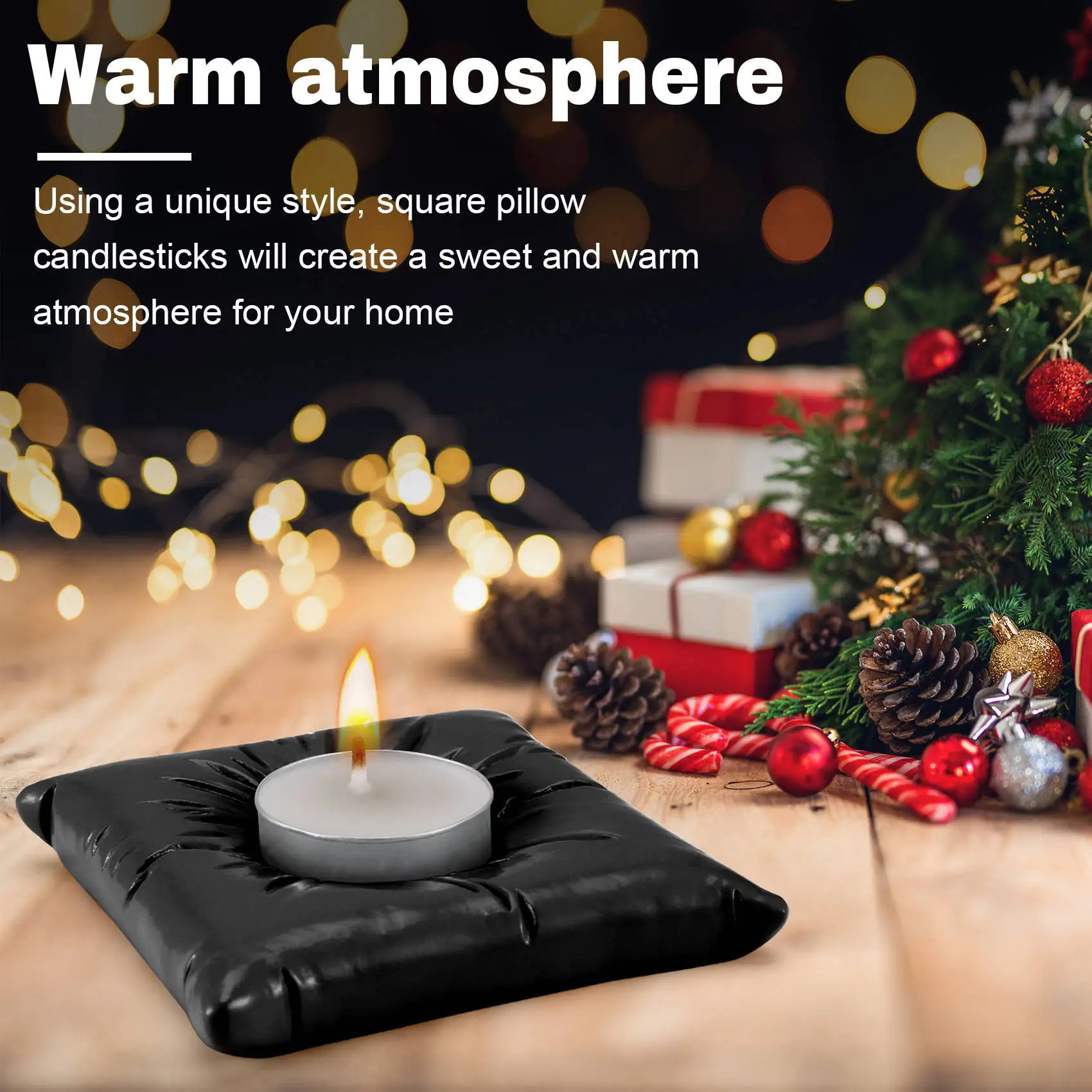 A01F-Candle Holder Pillow Shape Resin Candle Holders Stand Candles Stand Decoration Jewelry Storage Tray
