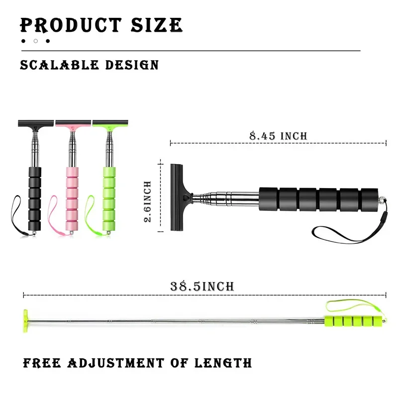سيارة مرآة الرؤية الخلفية ممسحة الفولاذ المقاوم للصدأ تلسكوبي قابل للسحب الطبقات فرشاة رئيس نافذة غسل تنظيف فرشاة ممسحة يدوية #6