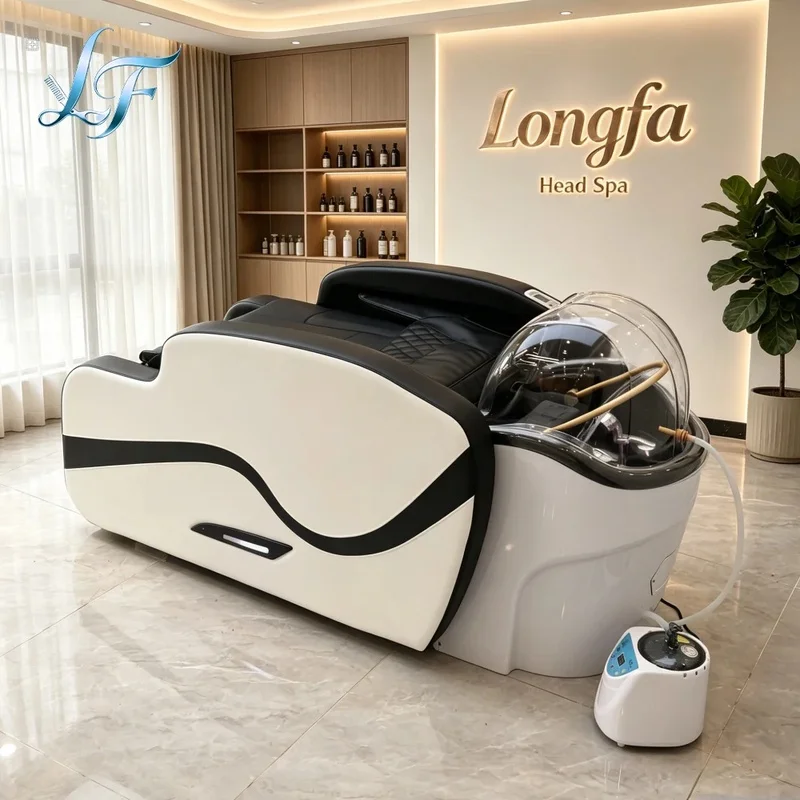 Factory Wholesale Full Automatic Massage Shampoo Unit Luxury Electric Head Spa Shampoo Bed Water Circulation Hair Washing Chair