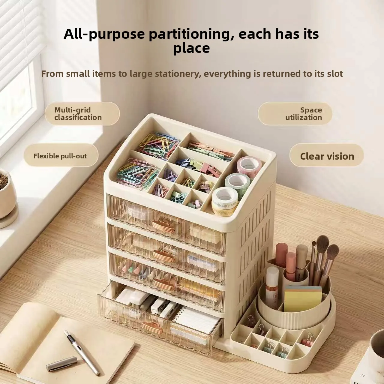 New High-value Multi-layer Premium Storage Box Dresser Rack Desktop Drawer