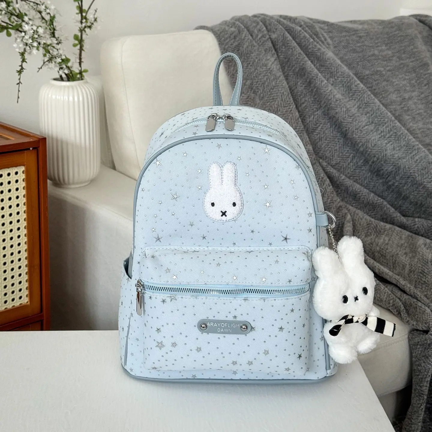 New Style Miffy Good Looks Lovable Wave Point Star Rabbit Be All match Student Backpack Knapsack Lovely Cartoon Kawaii cute 2026