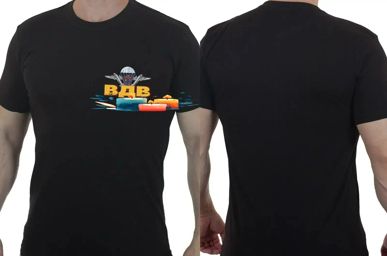Russia Military VDV Russian Airborne Troops Chest Emblem T Shirt. Short Sleeve 100% Cotton Casual T-shirts Loose Top Size S-3XL
