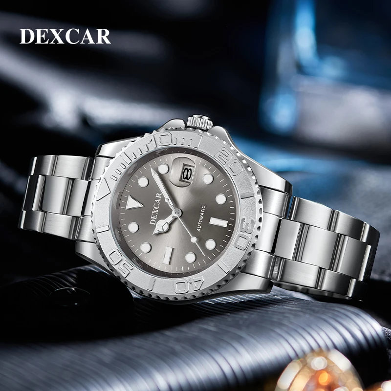 DEXCAR Mens Watches Quartz Watch Top Brand Luxury Watch for Man Waterproof Sport Luminous Wristwatch Men Mechanical Back Cover