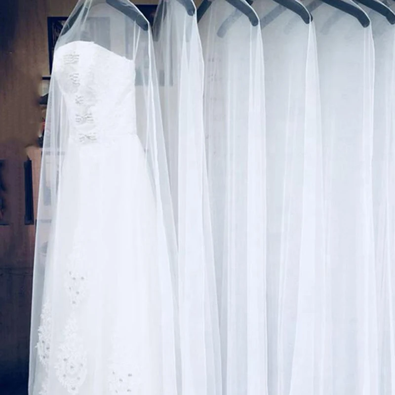 Long Transparent Soft Tulle Dust Cover Home Clothes Wedding 