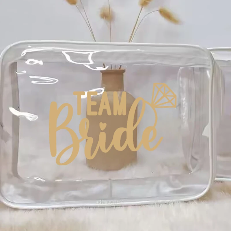 Team Bride makeup hangover bag Bachelorette Party girls trip bridal shower bride to be wedding bridesmaid Proposal Welcome gift