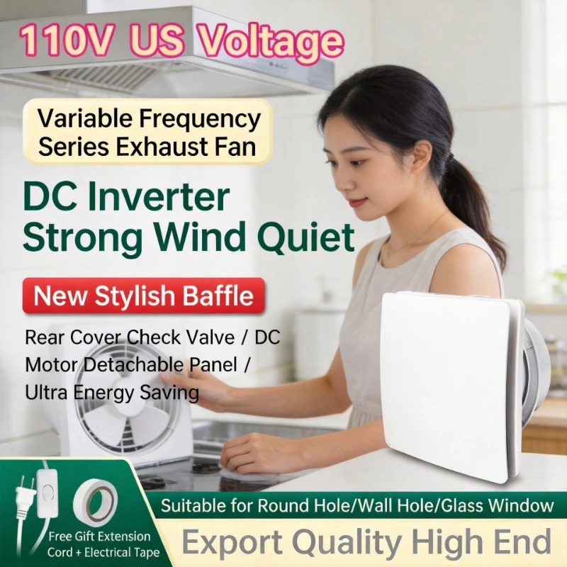 110V export inverter ventilator kitchen bathroom silent ceiling exhaust fan energy saving stable operation