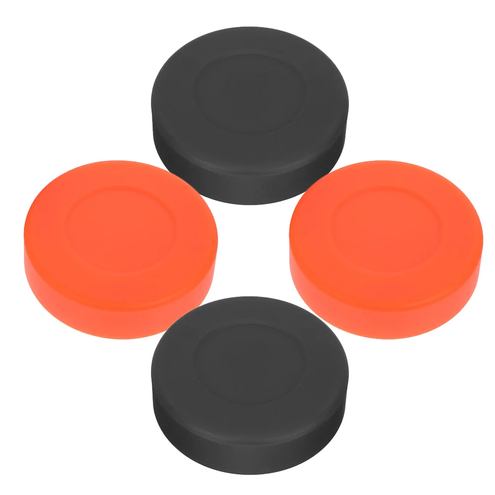 4 個のアイスホッケー PVC パック滑り止めテクスチャ正確なパス練習のための屋内屋外プロホッケーパック