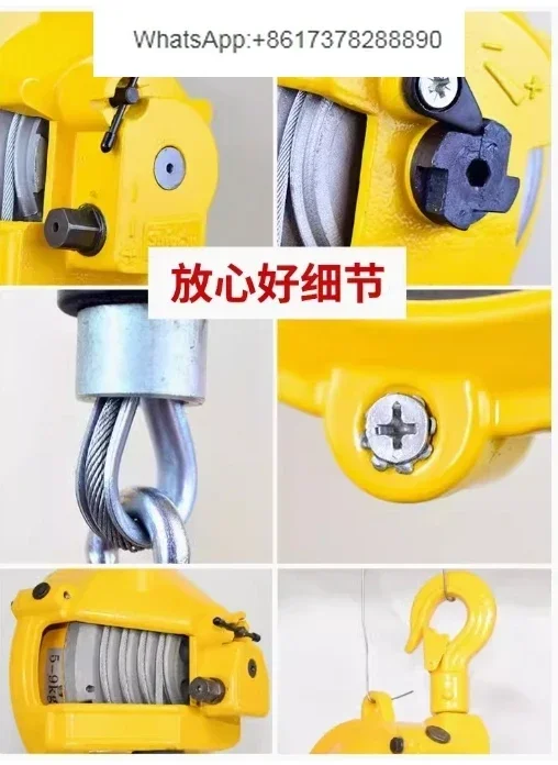 Jack 9-15KG Spring Balancer Self-locking Tower-Type Lifting Hook Spring Holder Balancer Steel Wire Rope Balancing Lifting