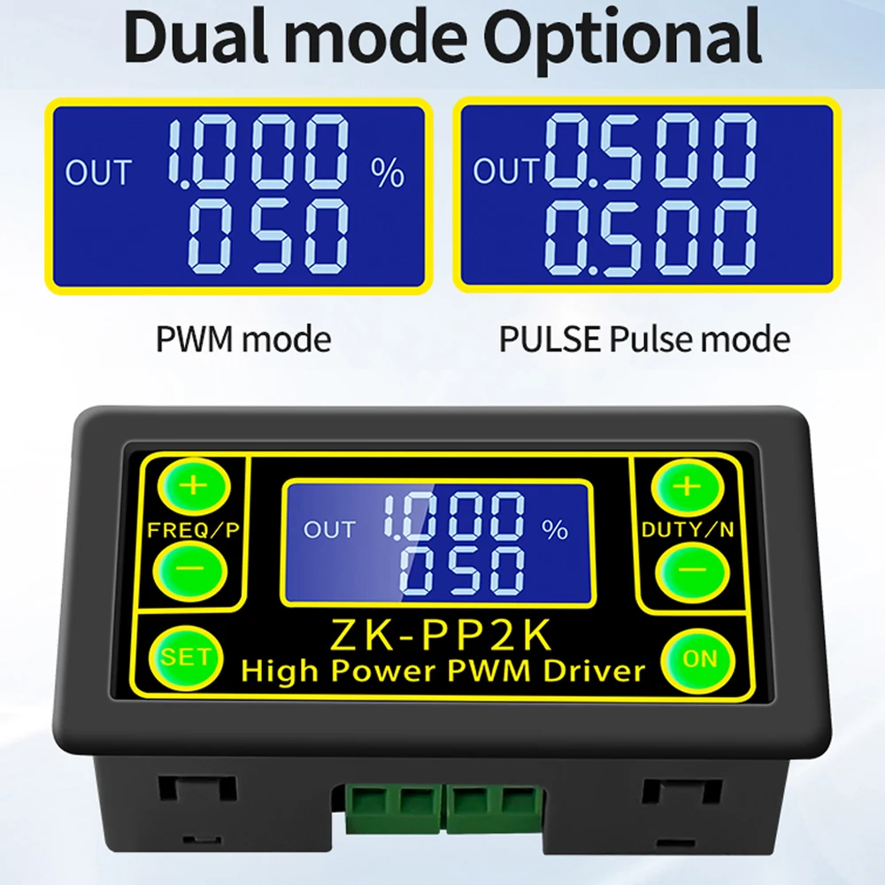 ZK-PP2K Signal Generator PWM Pulse Generator LED Stepper Motor Solenoid Valves Driver Delay with Time Pulse Width Frequency