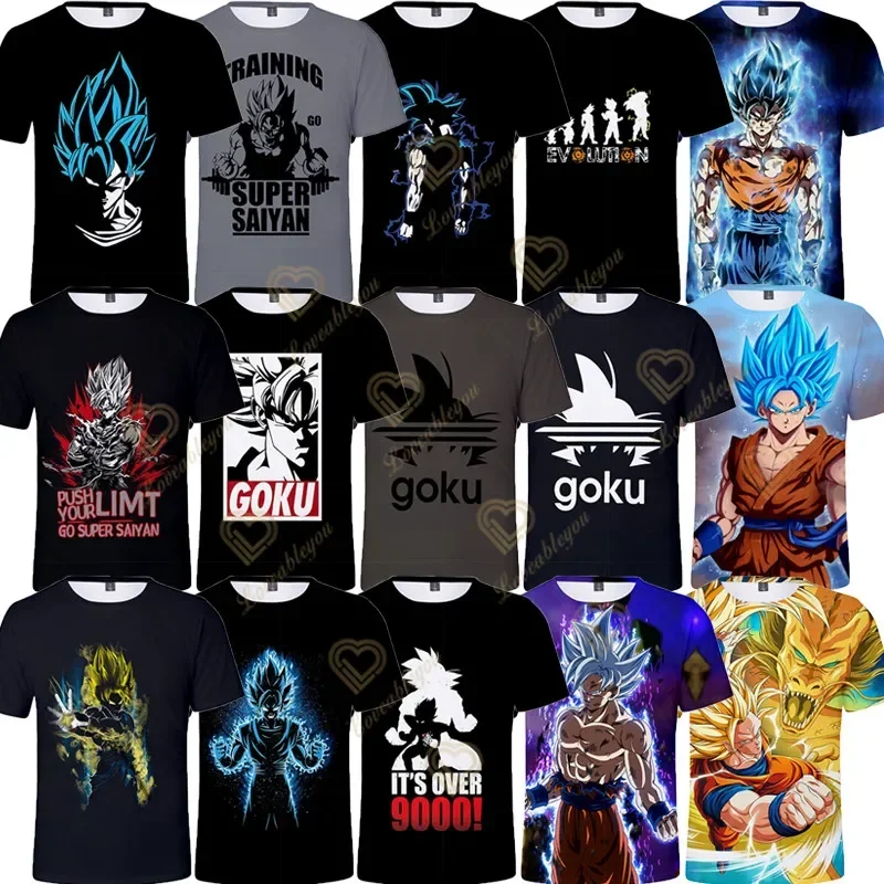 Dragon Ball Summer Fashion 3D Print T Shirts for Men Casual O-Neck Short Sleeve Oversized T-shirts Streetwear Anime Loose Tops