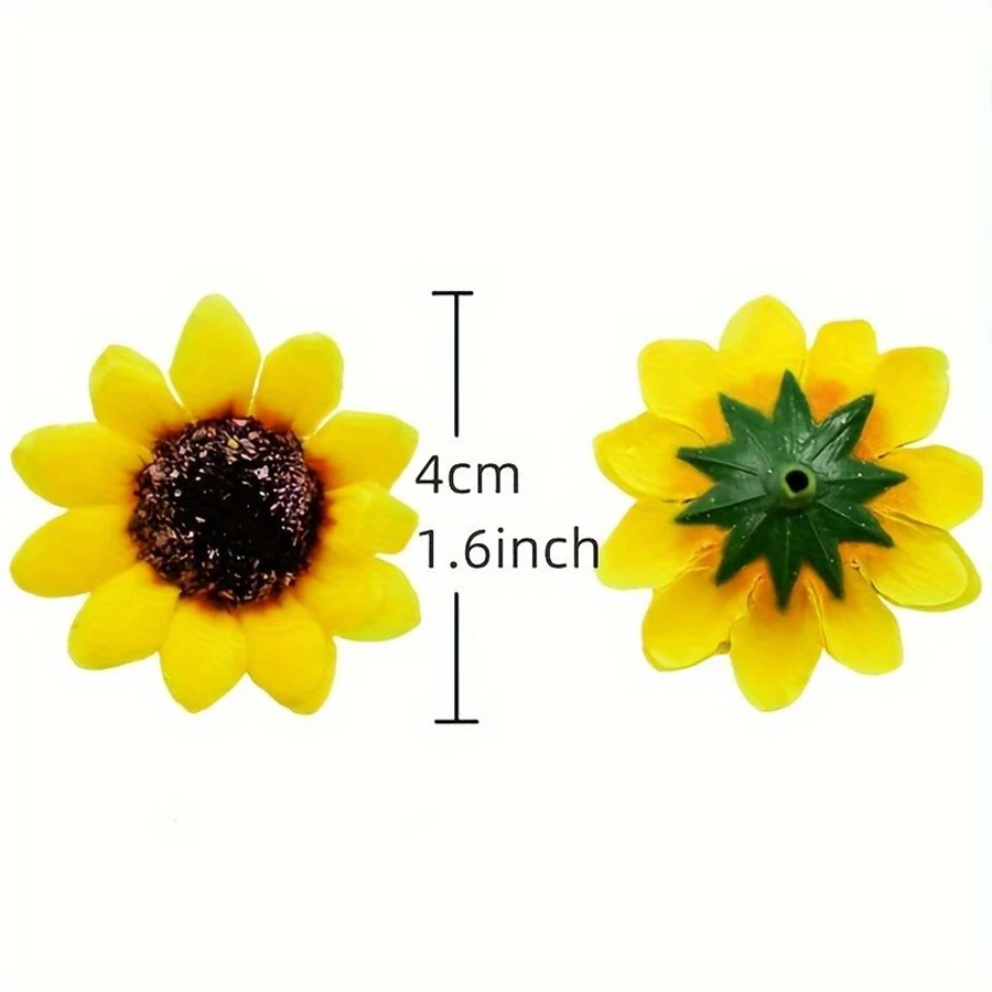 25pcs Sunflower Soap Flower Head Bouquet Box Decor with Soap Flower DIY Wedding Christmas home decor Flower Shop Supplies Gift